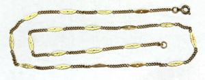 Lot 300 - 18ct ygold fancy chain necklace - 50cms L - TW apprx 7 1 grms