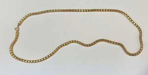 Lot 308 - 1970s Balestro 9ct round snake chain necklace - apprx 60cms L - TW app