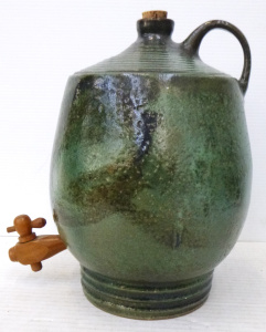 Lot 333 - Vintage John Gilbert Australian Studio Pottery Keg with handle, tap &a