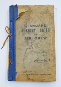 Lot 334 - Vintage c1943 RAAF Book - Standard Gunnery Notes for Air Crew - Raaf P