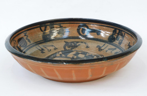 Lot 351 - Reg Preston (1917 - 2000) Large Australian Studio Pottery Bowl - HPain