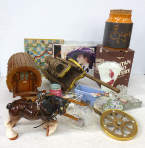 Lot 16 - 1 x box lots of Vintage Assorted items inc, English Melba Pottery Shire