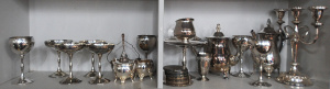 Lot 19 - Large Lot of EPNS Items incl Candelabra, Goblets, Teapots, Coasters etc