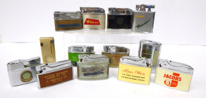 Lot 57 - Group lot of Vintage Advertising Cigarette Lighters inc, American Expre
