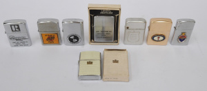 Lot 60 - Group Lot Vintage Windproof Advertising Cigarette Lighters - incl Boxed