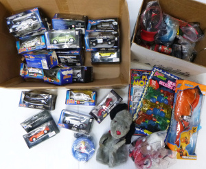 Lot 83 - 2 x Box Lots of Assorted Toys - mostly Die-cast Vehicles inc, Boxed Bur