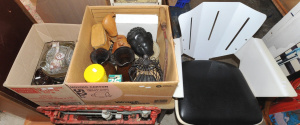 Lot 85 - Group Lot Mixed Items - incl Stylish Agigi Design Swivel Chair, Shoe F