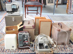 Lot 97 - Lot of Vintage Cased Projectors incl Bakelite Cinekon 8mm Projector, Pa