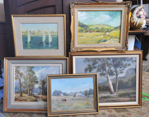 Lot 100 - Group lot Framed Australian Oil Paintings - Hilda Townsend (1907 - 198