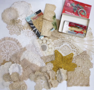 Lot 113 - Box lot of Mostly Vintage Crochet items inc, Doilies - assorted sizes