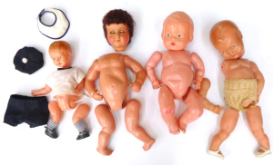 Lot 114 - 4 x Vintage Celluloid Dolls inc, 2 x Japanese Made, French and German