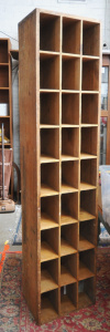 Lot 128 - Large Vintage Wooden Pidgeon Hole w 27 Holes - Approx 172cm H x 40cm W