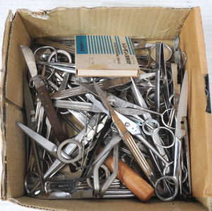 Lot 146 - Lot of Vintage Medical Grade Tools incl Scissors, Vintage Scalpels, Ho