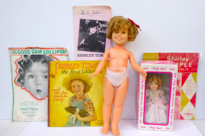 Lot 174 - Box lot of Vintage Shirley Temple Items inc,1982 boxed small Ideal do