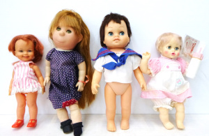 Lot 182 - 4 x Vintage Dolls inc, 1970s Ideal Growing Hair Cinnamon , 1950s - 60