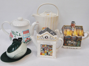 Lot 184 - 5 x Pieces of Modernist & Novelty Teapots incl Midwinter, Sadler,