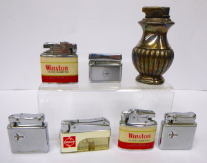 Lot 192 - Group lot of Vintage Advertising Fuel Fired Cigarette Lighters Nationa