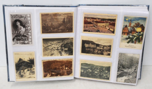 Lot 194 - Post Card Album w Contents incl Vintage, Modern, Europe, WW1, Glamour