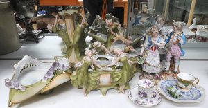 Lot 212 - Lot of Vintage German Art Nouveau Garniture Set, Porcelain Classical F