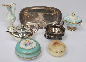 Lot 215 - Group Lot Mixed Vintage Items - incl Robur Teapot with Infuser, EPNS D
