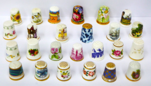 Lot 246 - Group Lot Good Quality Vintage English China Thimbles - Various Brands