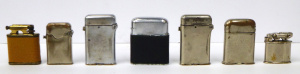 Lot 261 - Group Lot Vintage Cigarette Lighters - incl Evans Leather & Silver