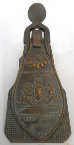 Lot 262 - Vintage Caste Metal 19C Merry Phipson & Parker Letter Clip