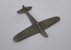Lot 288 - Vintage c WW2 Cast aluminium Trench Art Scale model of a Hawker Hurric