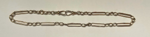 Lot 298 - c1900 9ct rose gold fancy long link necklace - 39cms L TW 15 4 grms