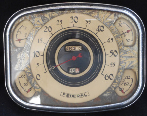 Lot 305 - Vintage c1930s Federal Bus Dashboard, 17x21cm - VGC