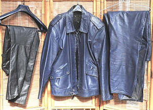 Lot 7 - Vintage Stagg Branded Blue Motorcycle Leathers (size 86 Approx) & Ex