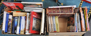 Lot 8 - 2 x Boxes of Vintage Books incl Books on Churchill, Books on Military Hi