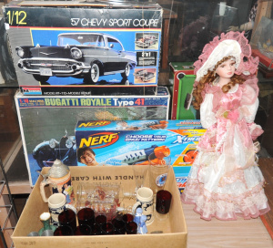 Lot 11 - Group Lot of Mixed Items incl Boxed Part made Bugatti Royale Scale Mode