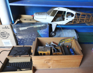 Lot 25 - Group lot - Vintage & Modern Kids Toys & games - large RC Cessn