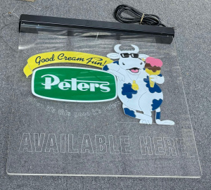 Lot 44 - Modern Peters Ice Cream Light up POS Perspex Sign - When its this good