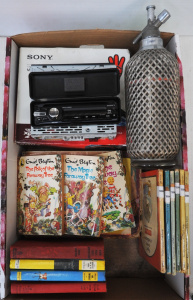 Lot 54 - Box Lot Mixed Vintage Items - incl Boxed Sony Car Stereo, Soda Syphon,