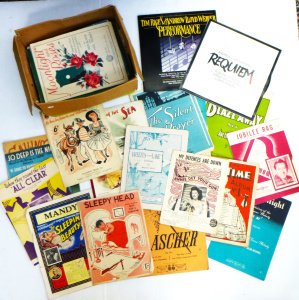 Lot 68 - Box Vintage Sheet Music with Decorative covers - incl Breezes on the La