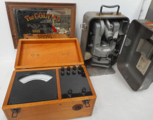 Lot 69 - 2 x Vintage Scientific Instruments - incl Theodolite, other & The C