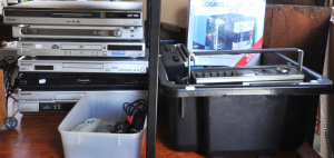 Lot 77 - Group Lot of Home Theatre & Audio Visual Equipment incl VHS Players