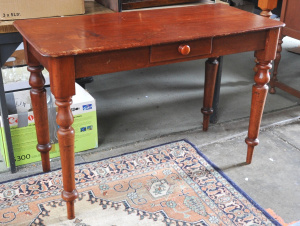 Lot 120 - Vintage Australian Cedar Hall Table w Single Drawer to Centre - Approx