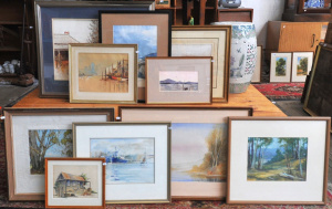 Lot 188 - Group lot - Framed Australian Watercolours - Brian McGuffie 'on the Ta