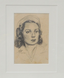 Lot 222 - Ambrose Sylvester Griffin (1912 - 1980) Small Framed Pencil Drawing -