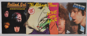 Lot 233 - 3 x Vintage Rolling Stones Vinyl L Records - all Australian pressings