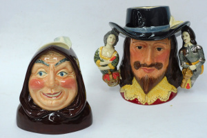 Lot 235 - 2 x Vintage Ceramic Character Toby Jugs inc Sylvac Friar Tuck 17cm H &