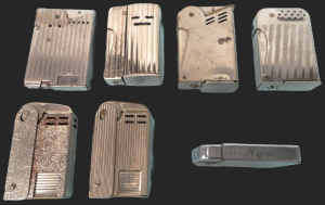 Lot 247 - Group Windproof Click Cigarette Lighters, incl Regens, Imco, Karat, Pr