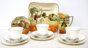 Lot 272 - Group lot - Vintage Royal Doulton English ceramics - 3 x Art Deco 'Roy