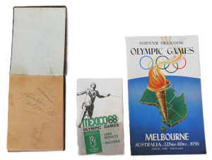 Lot 300 - Small lot - Vintage Olympic Games Ephemera - Souvenir Programme Melbou