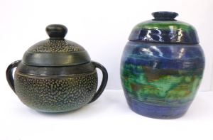 Lot 309 - 2 x Vintage Australian Lidded Pottery items inc, Possibly Bruce David