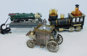 Lot 314 - 3 pces Novelty items inc Crescent Train 1925 Locomotive Telephone, Iro