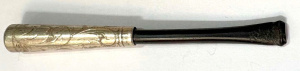 Lot 332 - Vintage engraved silver cigarette holder with ebony stem